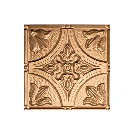 FasÄde Easy Installation Traditional 2 Traditional 2 Polished Copper Glue Up Ceiling Tile