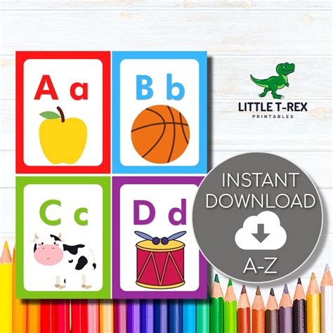 Flashcard Printables Alphabet Flashcards Printable Alphabet Etsy