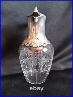 Gallia Christofle Carafe Aigui Re En Cristal Grav M Tal Argent