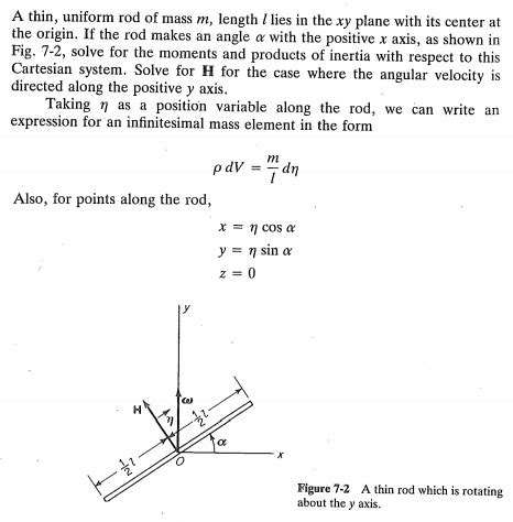 A thin, uniform rod of mass m, length l lies in the | Chegg.com