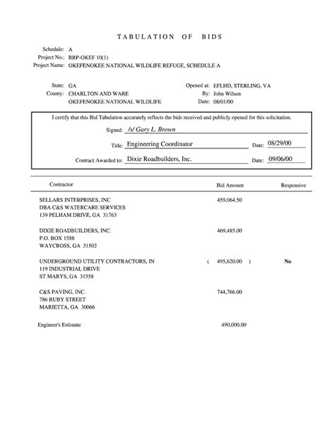 Fillable Online Flh Fhwa Dot Schedule A Flh Fhwa Dot Fax Email Print