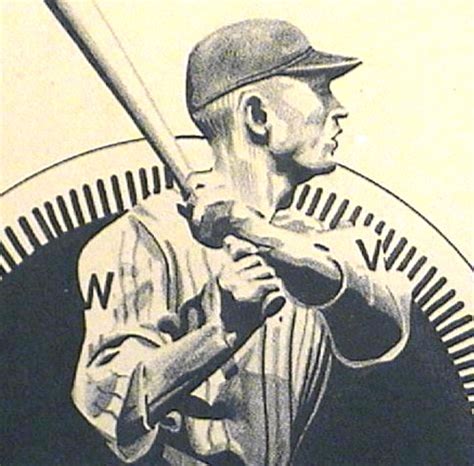 Sam Rice 1934 Autograph on Pen & Ink Drawing Baseball Old Timer