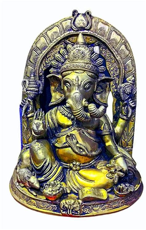 Brass Large Ganesh Idol Ganesha Murti Statue God Idol At Rs