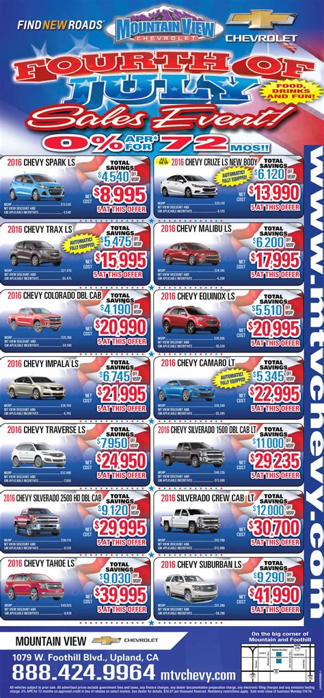 Weekly Ad Special - Mountain View Chevrolet