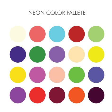 Set of neon color palette 27338477 Vector Art at Vecteezy