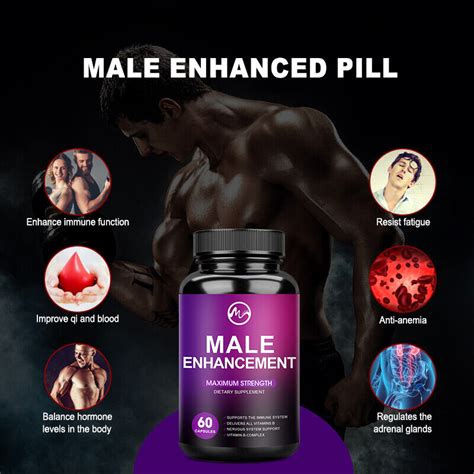 60 Pills Best Male Enhancement Capsules,enlarger, Bigger,Longer,Growth ...