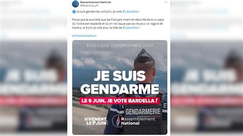 Je Suis Gendarme Je Vote Bardella Le Patron De La Gendarmerie