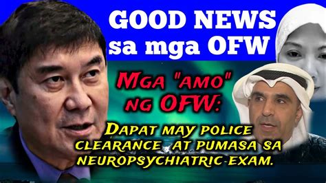 Tulfo Neuro Psychiatric Exam At Police Clearance Ng Mga Amo Ng Ofw