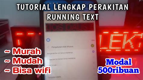 Cara Merakit Running Text 500ribuan YouTube