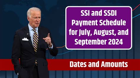 Ssi And Ssdi Payment Schedule For July August And September 2024