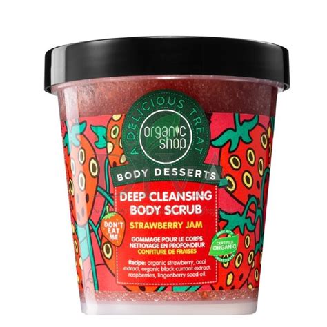 Scrub De Corp Bio Delicios Strawberry Jam Body Desserts Organic Shop