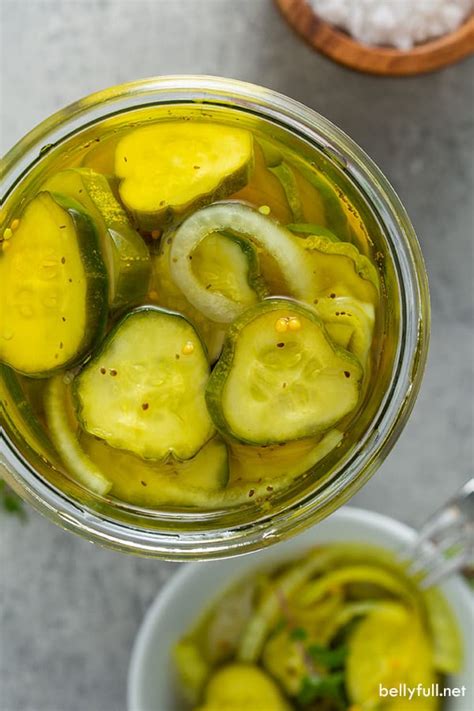 Refrigerator Bread and Butter Pickles Recipe - Belly Full