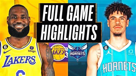 Lakers Vs Hornets Full Game Highlights December 28 2023 202324 Nba Season Highlights Nba