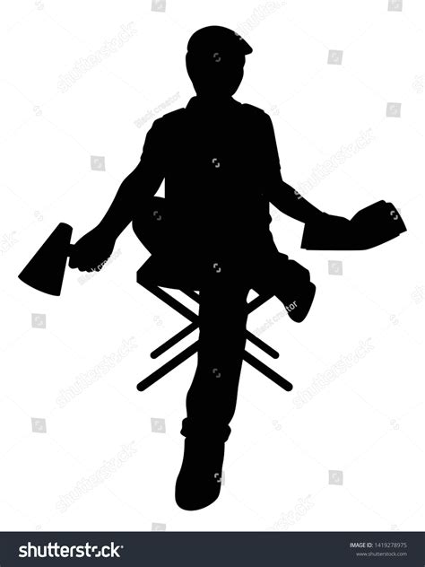 Film Director Silhouette Vector On White Stock Vector (Royalty Free ...