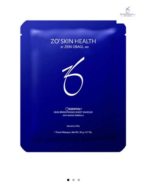 Маска для осветления кожи zo skin health skin brightening sheet mask ...
