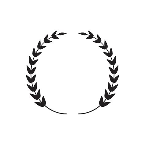 Black Thin Laurel Wreath Vector Premium Download