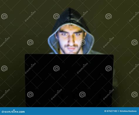 Hacker Trying To Scam People Online Stock Photo Image Of Exploitation