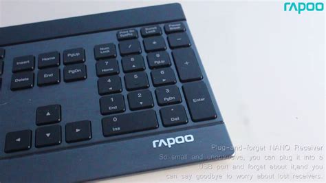 Rapoo E P Wireless Ultra Slim Touch Keyboard Youtube