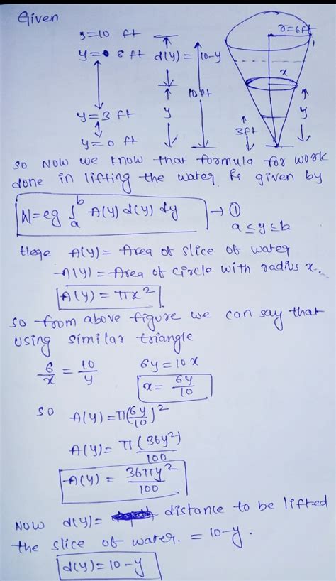 Solved A Tank Is In The Shape Of An Inverted Cone With Height 10 Ft