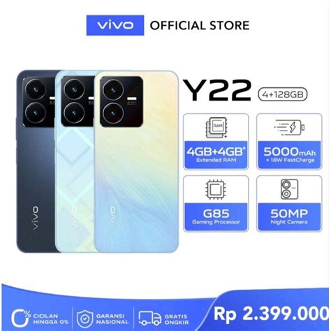 Jual Vivo Y22 Ram 4 128 6 128 Gb NEW Segel Dosbuk 100 Original