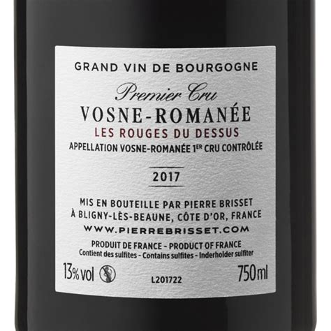 Vosne Romanée Premier Cru Les Rouges du Dessus 2017 Maison Pierre