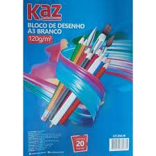 Bloco De Desenho A4 Branco 150g 20 Fls Kaz Shopee Brasil