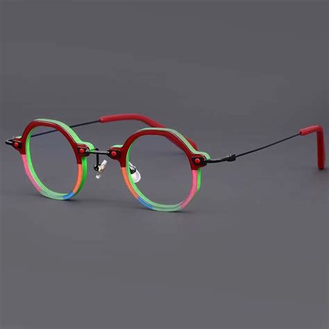 Jhon Retro Colorful Glasses Frame | Colorful glasses frames, Fashion ...