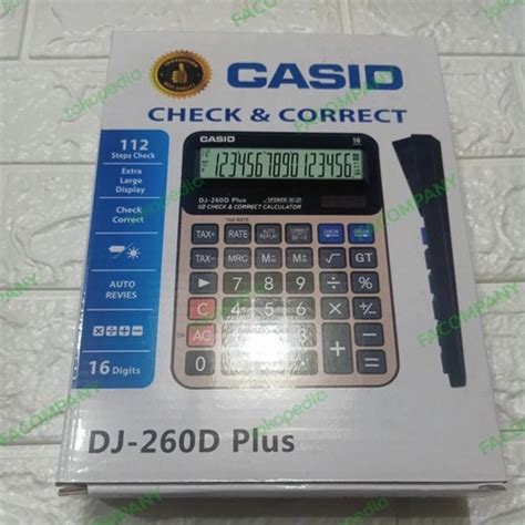 Jual Kalkulator Casio DJ 260D 16 Digit PLUS Kota Medan Kedai