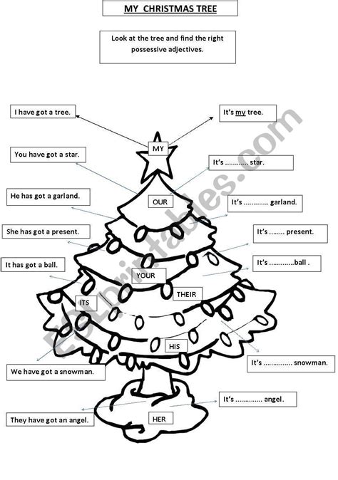 Christmas Adjectives Worksheet Pdf