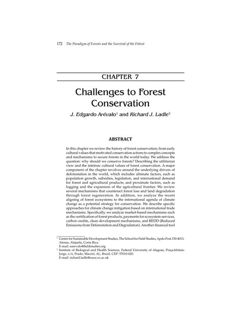 (PDF) Challenges of Forest Conservation