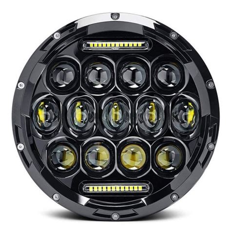 Par De Faros Alta Baja Drl 75w 7 Led Faro 12v Jeep Bocho Meses Sin