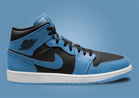 The Air Jordan 1 Mid University Blue Black Comes In Full Family Sizing ...