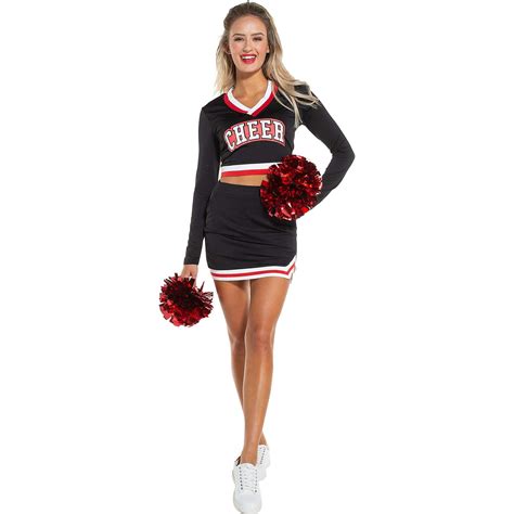 Jerry Leigh Cheerleader Halloween Costume For Women Black And Red