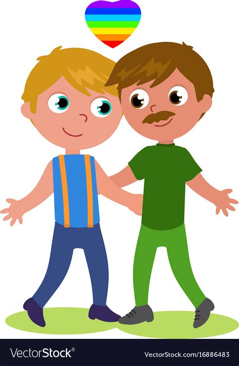 Gay Couple Royalty Free Vector Image Vectorstock