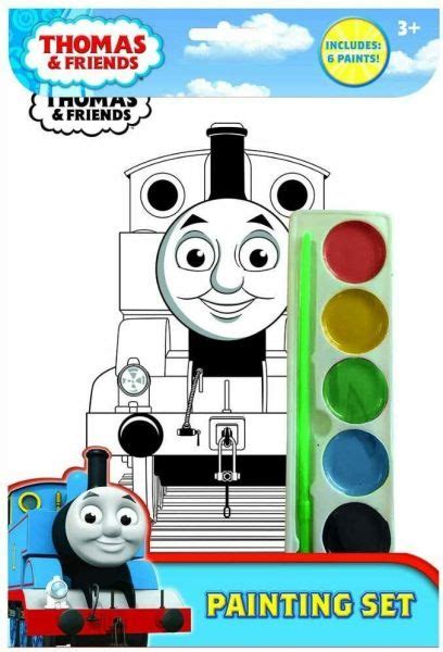 Thomas And Friends Painting Set 6 Watercolour Paints And Paintbrush