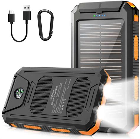 Solar Charger Power Bank 42800mah Portable Charger Power