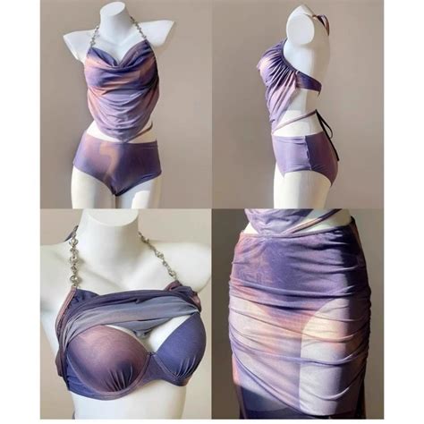 Swimsuit Women S Chain Bikini Three Piece Split Skirt Korean Style Sexy Fashion Beach Bikini Set