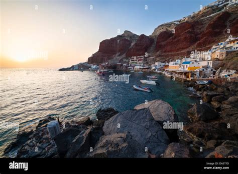 Ammoudi Bay Santorini Sunset Hi Res Stock Photography And Images Alamy