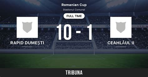 Rapid Dume Ti Vs Fc Ceahl Ul Piatra Neam Ii Head To Head Statistics