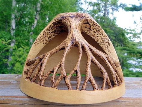 WoodTurned Birch Carved And Pyro D Autumn By WoodenThingsAndMe Wood