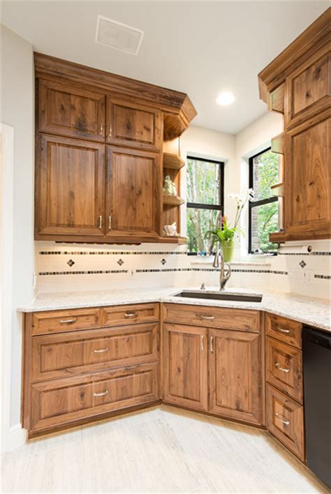 Austin Traditional Walnut Kitchen Rustic Kitchen Austin By