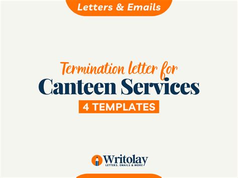 Canteen Services Termination Letter 2 Templates Writolay