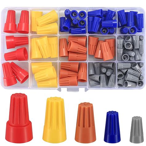 Woshilaods Electrical Wire Connectors 102 Pcs Screw Terminals Wire Caps Twist Nuts Caps