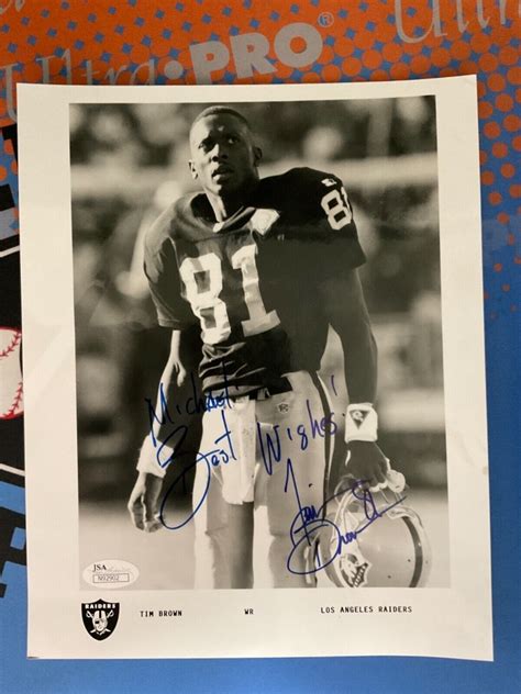 Tim Brown Autographed Signed La Raiders 8X10 Inscribed Michael Best