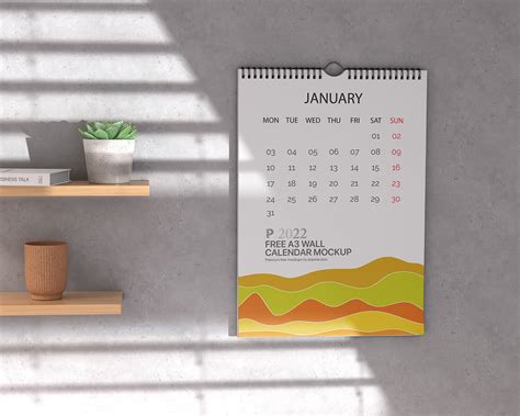 Free A3 Wall Calendar Mockup Behance