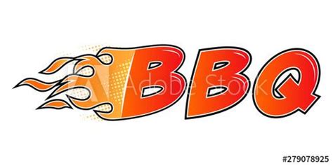 Burning Lettering Bbq Flame Letters Flat Style Isolated On White