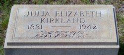 Julia Elizabeth Kirkland M Morial Find A Grave