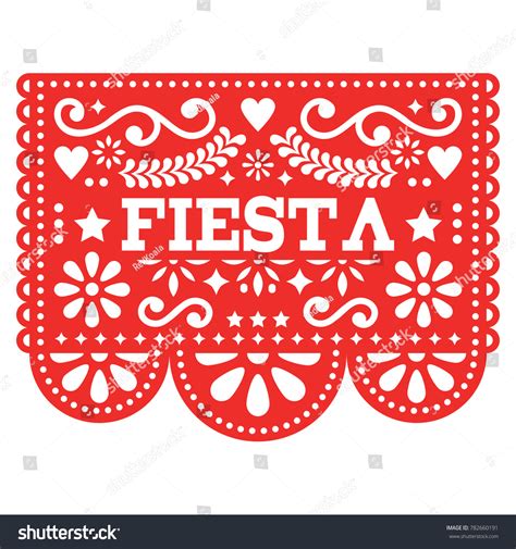 Mexican Fiesta Papel Picado Vector Design Stock Vector Royalty Free