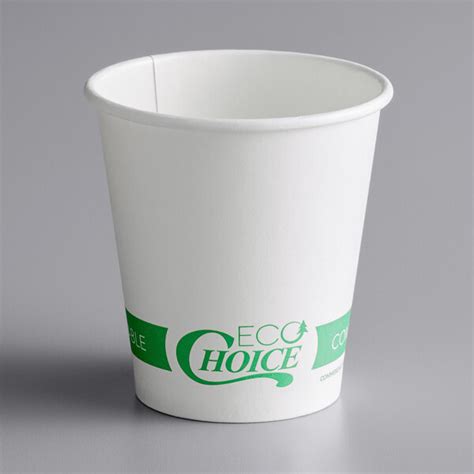 EcoChoice Oz White Compostable Paper Hot Cup Case