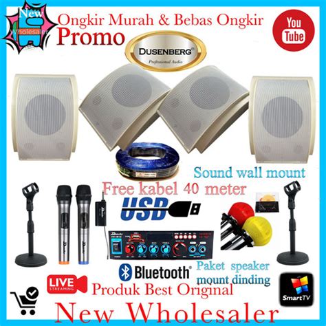 Jual Paket Sound Wall Mount Karaoke Set 4 Titik Dusenberg 5 Inch